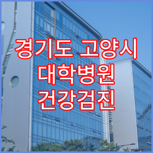 경기도 고양시 대학병원 건강검진 프로그램 비용 비교